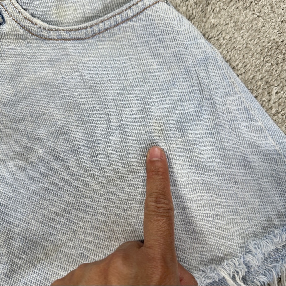 Hudson Women’s Sade Cut Off Denim Shorts High Rise Frayed Hem in Trea Size 24 - Picture 15 of 16